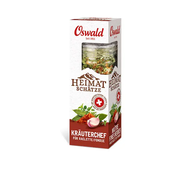 Mühle Kräuterchef Raclette-Fondue Mühle Heimatschätze, Gewürze, Oswald