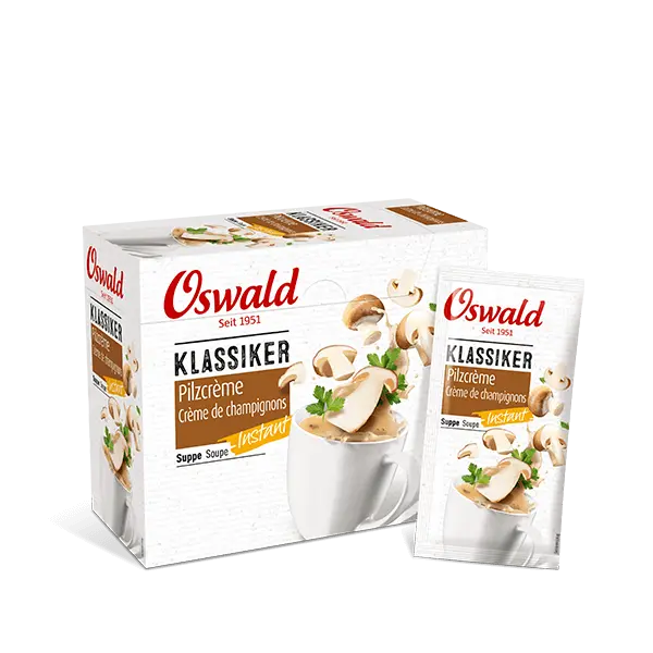 Carton Crème Champignons Instantanée, Soupes, Oswald