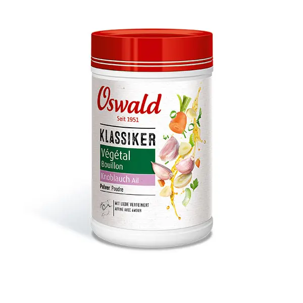 Grosse Dose Végétal Bouillon mit Knoblauch, Bouillon, Oswald