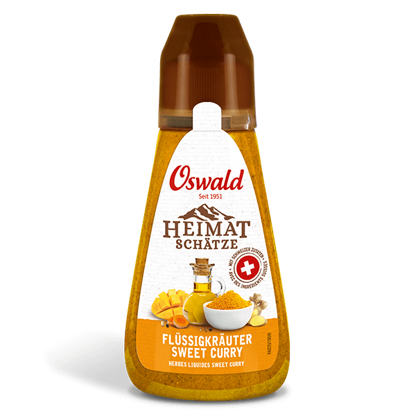 Kleine Flasche Flüssigkräuter Sweet Curry Heimatschätze, Gewürze, Oswald